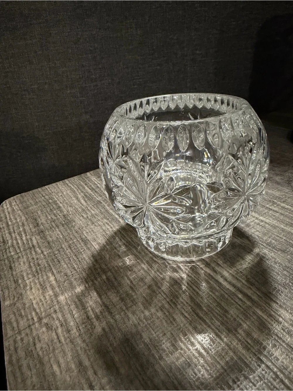 PARTYLITE #P7405 SALZBURG 24% LEAD CRYSTAL CANDLE HOLDER / 3 PC STACKABLE